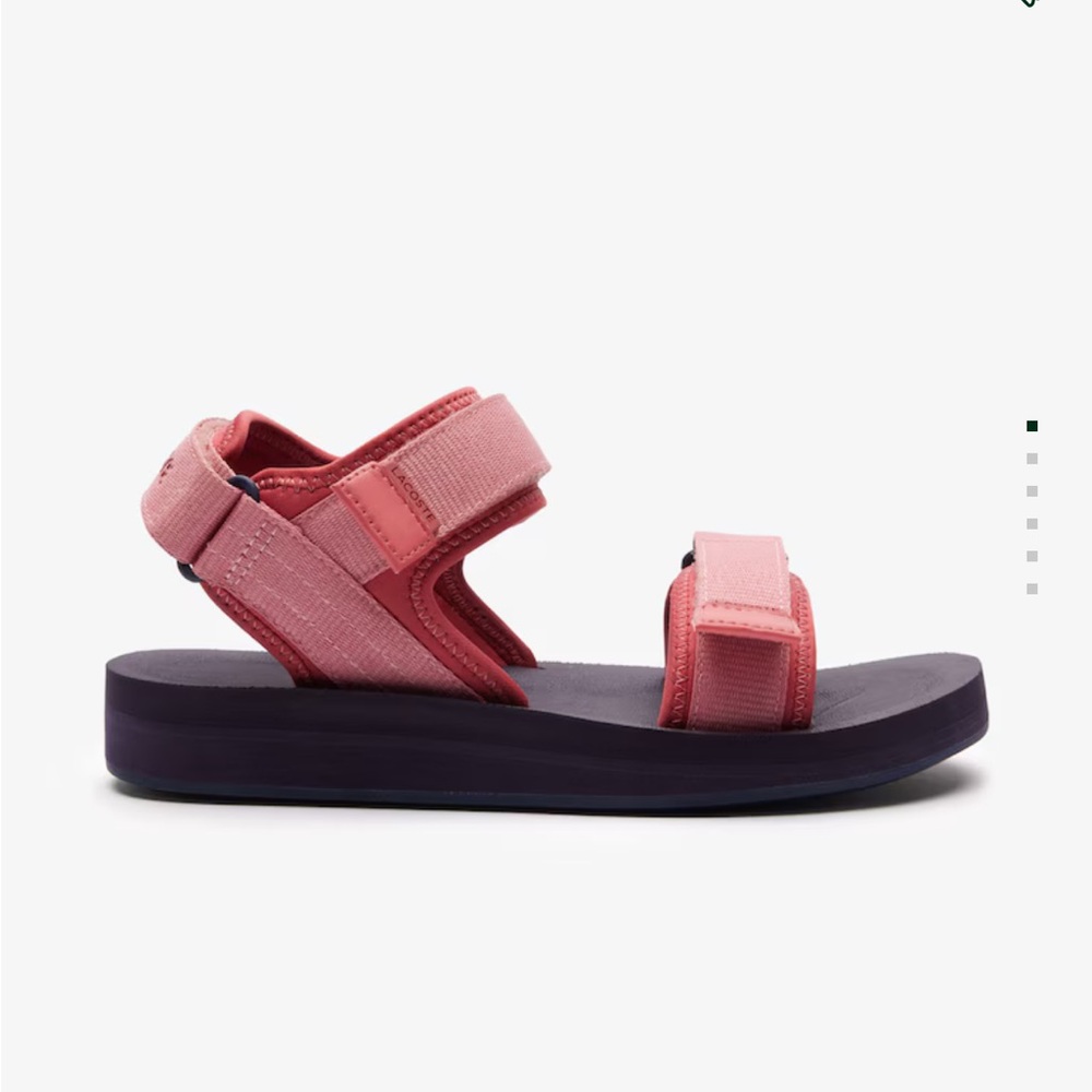 Lacoste pink suruga contrasted sole beach summer sandals 10 - Picture 2 of 7